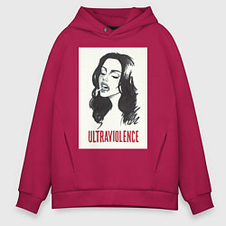 Толстовка оверсайз мужская Ultraviolence, цвет: маджента