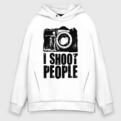 Толстовка оверсайз мужская Shoot photographer, цвет: белый