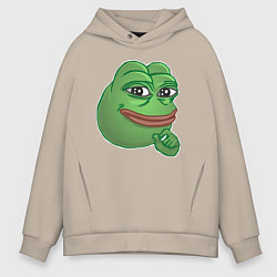 Мужское худи оверсайз Лягушонок Пепе не доволен тобой