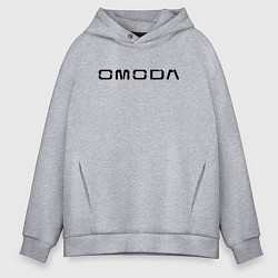 Мужское худи оверсайз Omoda big black logo