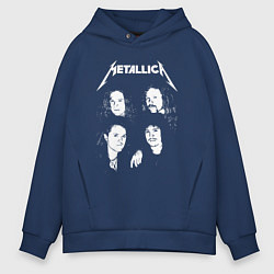 Толстовка оверсайз мужская Metallica band, цвет: тёмно-синий