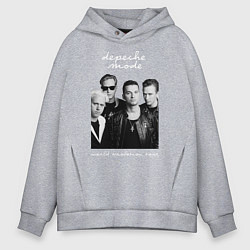 Толстовка оверсайз мужская Depeche Mode World Violation Tour Band, цвет: меланж