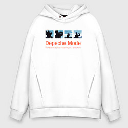 Толстовка оверсайз мужская Depeche Mode - World In My Eyes Single, цвет: белый
