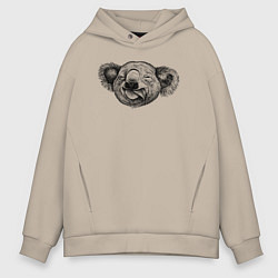 Мужское худи оверсайз Коала голова