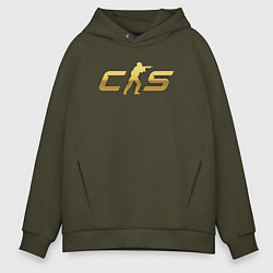 Мужское худи оверсайз CS 2 gold logo
