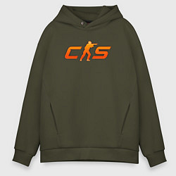 Мужское худи оверсайз CS 2 orange logo