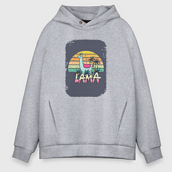 Мужское худи оверсайз Colorful Llama