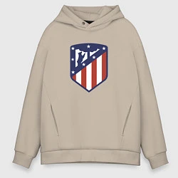 Толстовка оверсайз мужская Atletico Madrid FC, цвет: миндальный