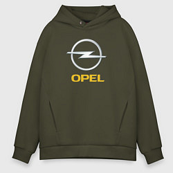Толстовка оверсайз мужская Opel sport auto, цвет: хаки