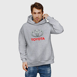 Толстовка оверсайз мужская Toyota sport auto brend, цвет: меланж — фото 2