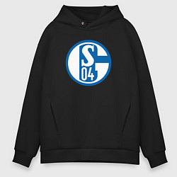 Толстовка оверсайз мужская Schalke 04 fc club, цвет: черный