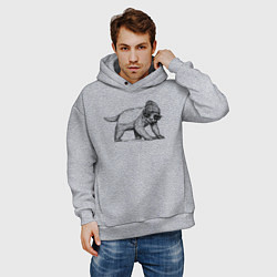 Толстовка оверсайз мужская Медоед модный, цвет: меланж — фото 2