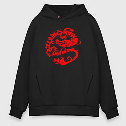 Толстовка оверсайз мужская Manchester dragon, цвет: черный