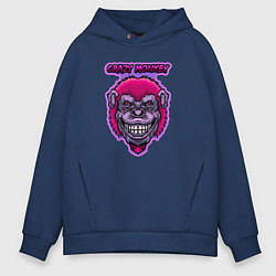 Мужское худи оверсайз Purple crazy monkey