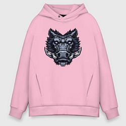 Мужское худи оверсайз Стальной дикий кабан