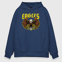 Толстовка оверсайз мужская Eagles, цвет: тёмно-синий