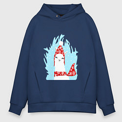 Мужское худи оверсайз Лама - альпака в шапочке