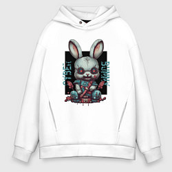 Мужское худи оверсайз Киберпанк зайчик
