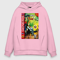 Мужское худи оверсайз Earth worm jim cover