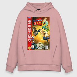 Мужское худи оверсайз Earth worm jim 2 cover