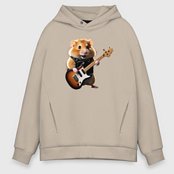 Мужское худи оверсайз Хомяк-певец
