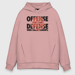 Мужское худи оверсайз Защита выигрывает чемпионаты