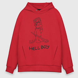 Мужское худи оверсайз Bart hellboy Lill Peep