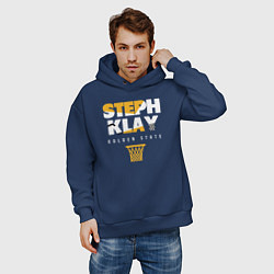 Толстовка оверсайз мужская Steph and Klay, цвет: тёмно-синий — фото 2