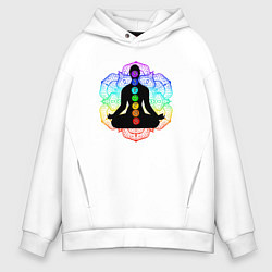 Мужское худи оверсайз Символ йоги - символы чакры