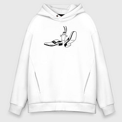 Мужское худи оверсайз Бархатные тяги мем с Планктоном из мультика