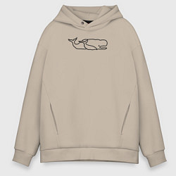 Мужское худи оверсайз Два кита