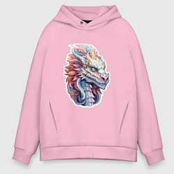 Мужское худи оверсайз Colorful dragon