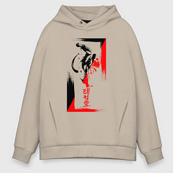 Мужское худи оверсайз Боевые искуства black and red