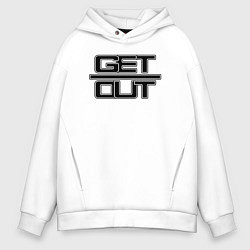 Мужское худи оверсайз Get out black