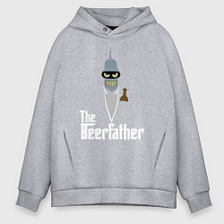Толстовка оверсайз мужская The beerfather, цвет: меланж