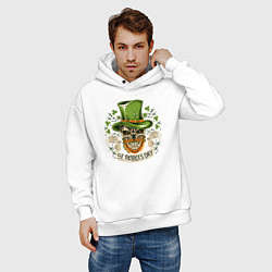 Толстовка оверсайз мужская St Patrick day, цвет: белый — фото 2