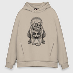 Мужское худи оверсайз Белка стильная