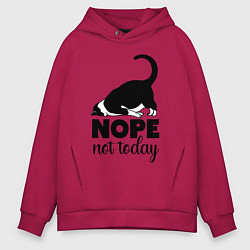 Толстовка оверсайз мужская Nope - not today, цвет: маджента