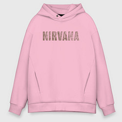 Мужское худи оверсайз Nirvana grunge text