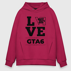 Толстовка оверсайз мужская GTA6 love classic, цвет: маджента