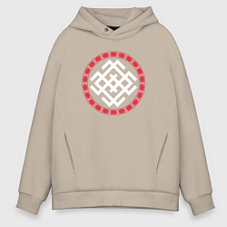 Мужское худи оверсайз Символ оберег белобога в кольце