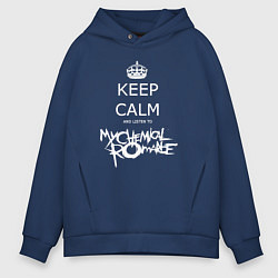 Толстовка оверсайз мужская My Chemical Romance keep calm, цвет: тёмно-синий