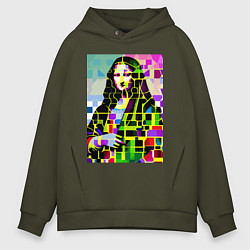 Мужское худи оверсайз Mona Lisa - mosaic pop art