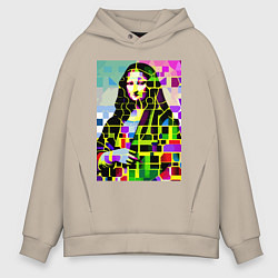 Мужское худи оверсайз Mona Lisa - mosaic pop art