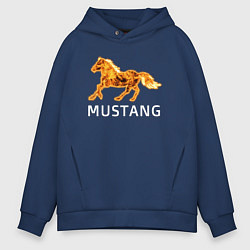 Мужское худи оверсайз Mustang firely art