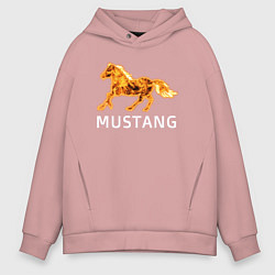 Толстовка оверсайз мужская Mustang firely art, цвет: пыльно-розовый