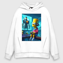 Мужское худи оверсайз Bart Simpson is an avid gamer