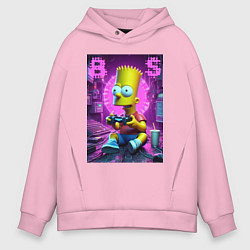 Мужское худи оверсайз Bart Simpson - cool gamer