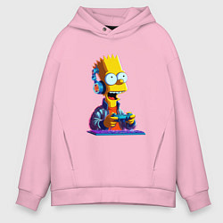 Мужское худи оверсайз Bart is an avid gamer