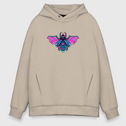 Мужское худи оверсайз Кибер жук